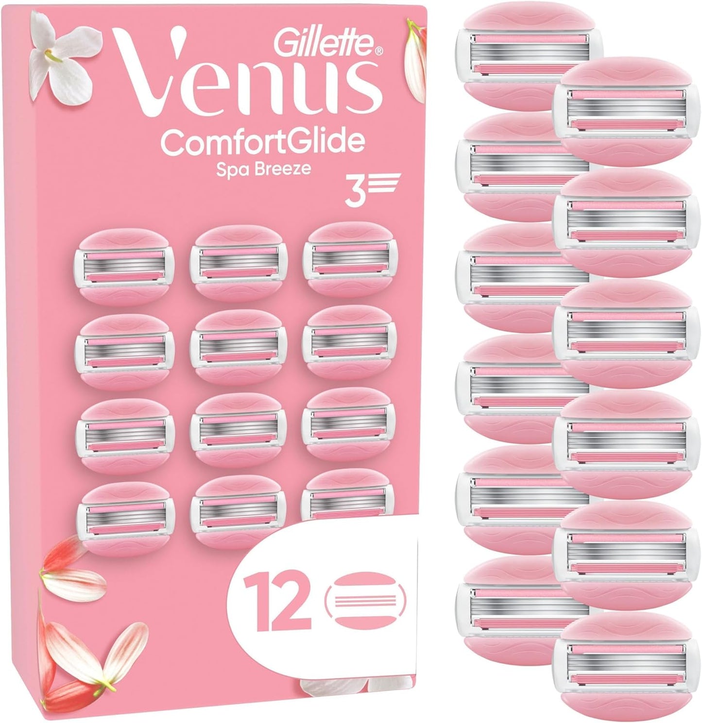 Gillette Venus Spa Breeze Damenrasierklingen, 12 ORIGINAL Ersatzklingen