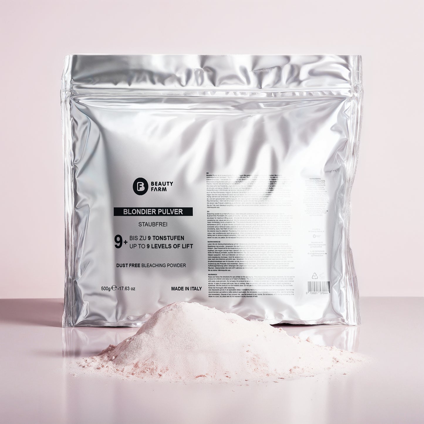 BF Beauty Farm Blondierpulver Rosa 9+ mit ultra-aufhellender Wirkung, bis zu 9 TONSTUFEN 500g