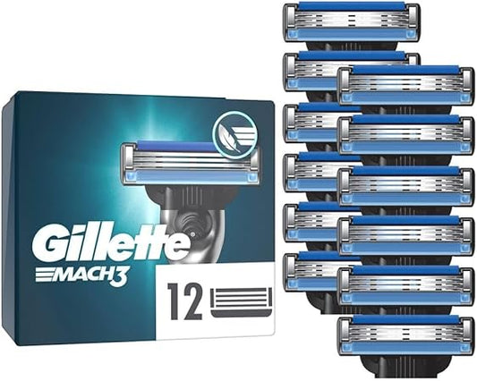 Gillette Mach3 Rasierklingen für Männer 12 Stück