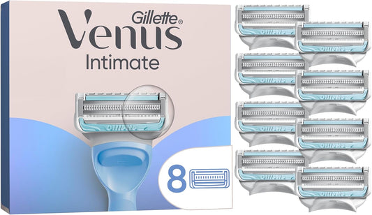 Gillette Venus Intimate Damenrasierklingen, 8 ORIGINAL Ersatzklingen für den Intimbereich – Kompatibel mit Venus Rasierern