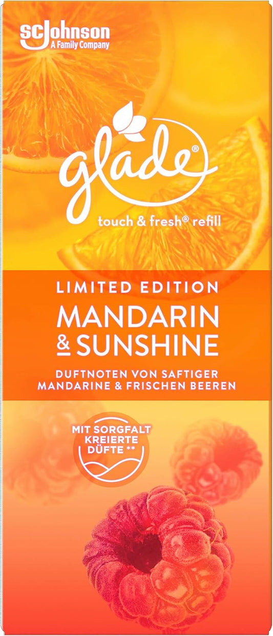 Glade Touch & Fresh (Brise One Touch) Nachfüller, Lufterfrischer Minispray, Mandarin & Sunshine 6x10ml