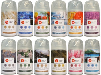 3x250ml BF Beauty Farm Nachfüller Raumduft und Lufterfrischer für automatische Duftspender
