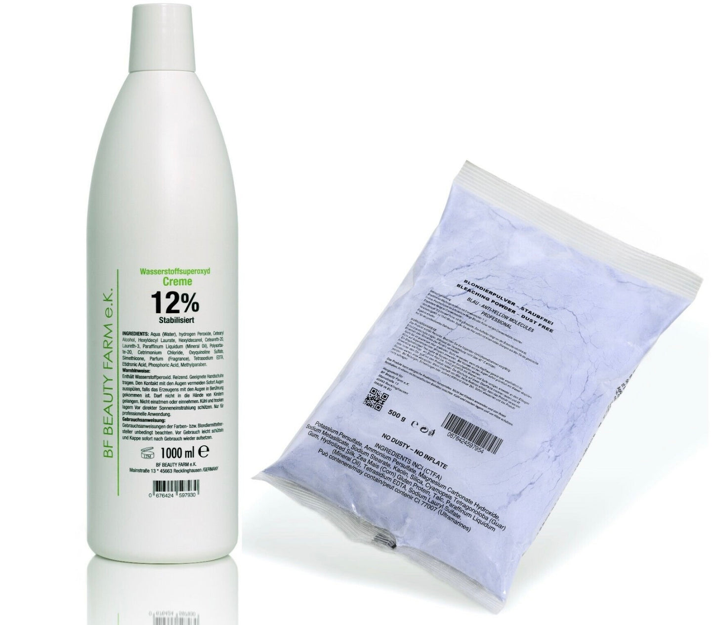 Wasserstoffperoxid Cream Oxydant 12% 1000ml + 500g Blondierpulver