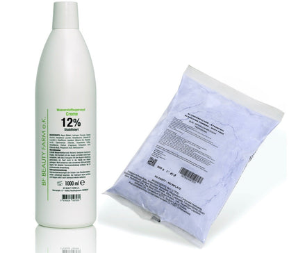 Wasserstoffperoxid Cream Oxydant 12% 1000ml + 500g Blondierpulver