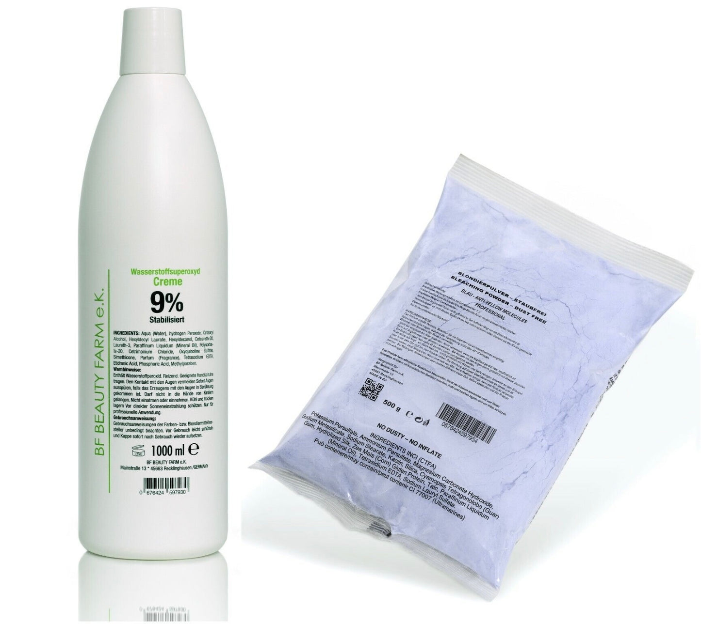 Wasserstoffperoxid Cream Oxydant 9% 1000ml + 500g Blondierpulver