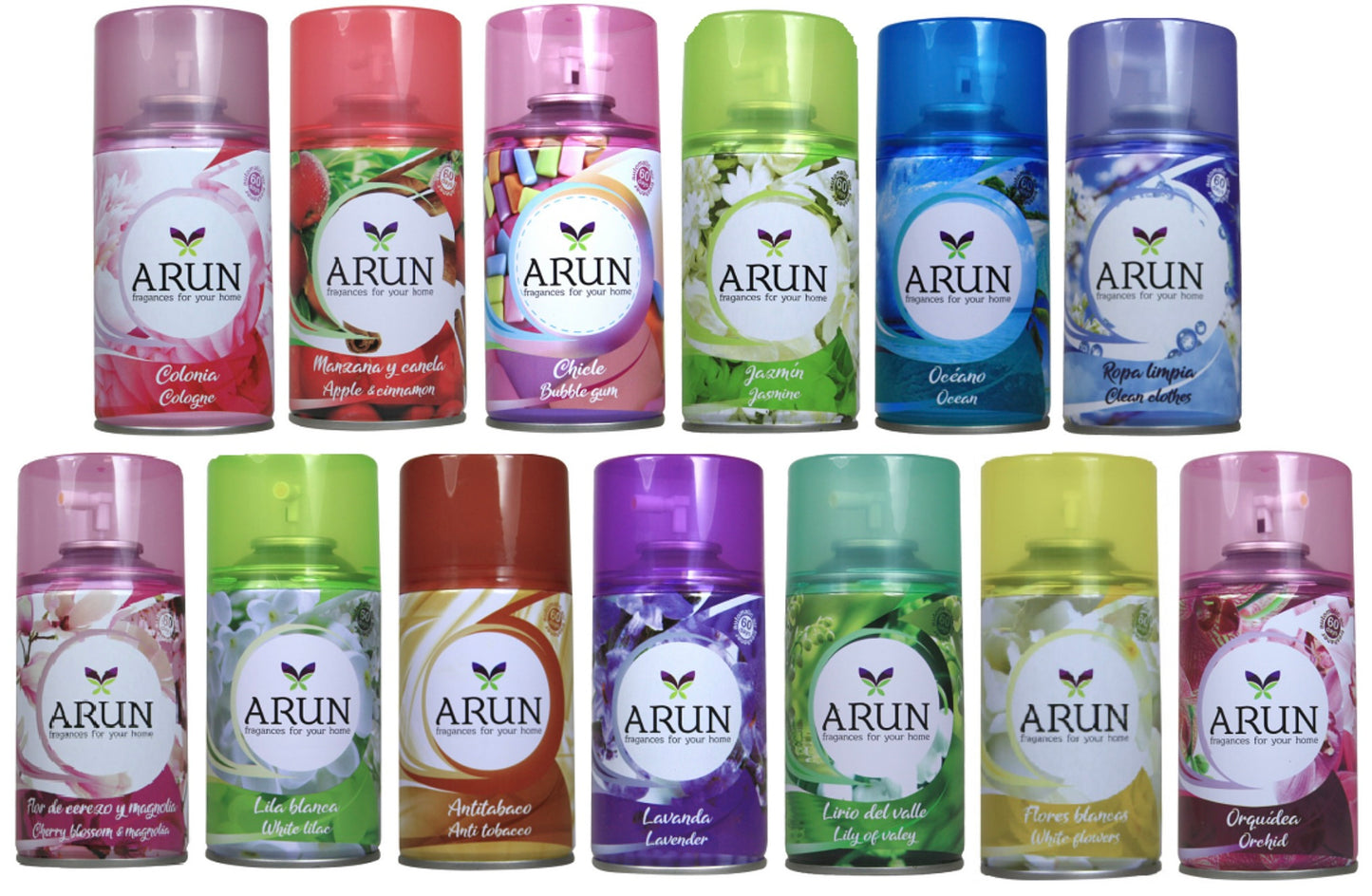 12x 250ml MIX Arunspray passend für elektrische Duftspender